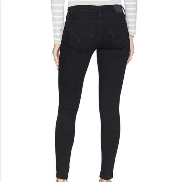 Levi's 535 super skinny jeans black hotsell